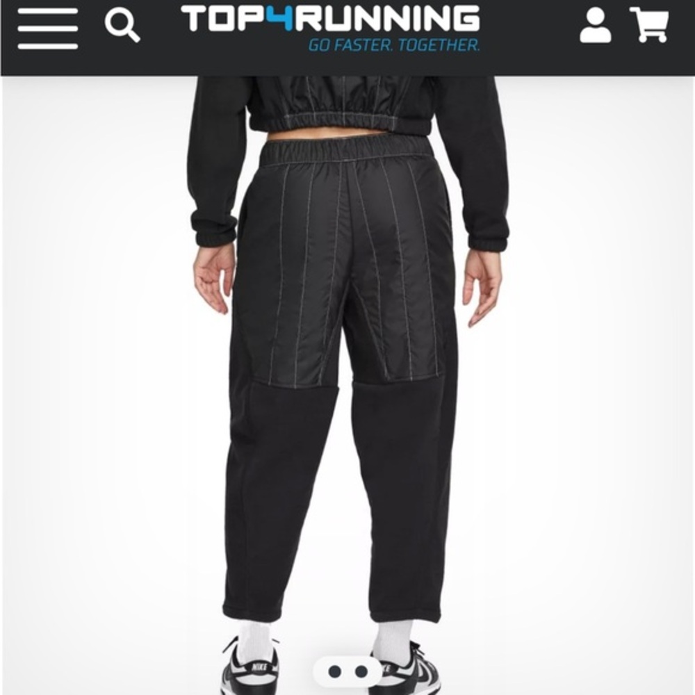 NWT Nike Sportswear Swoosh Women's Curve Plush Ski Trousers Sz Medium Black